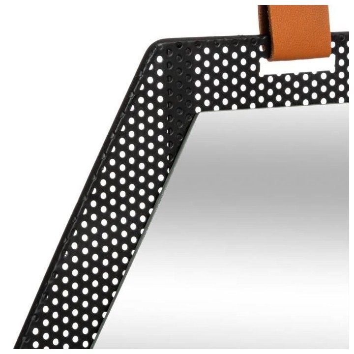 Miroir Hexagone Mona en métal - 30 x 34 cm