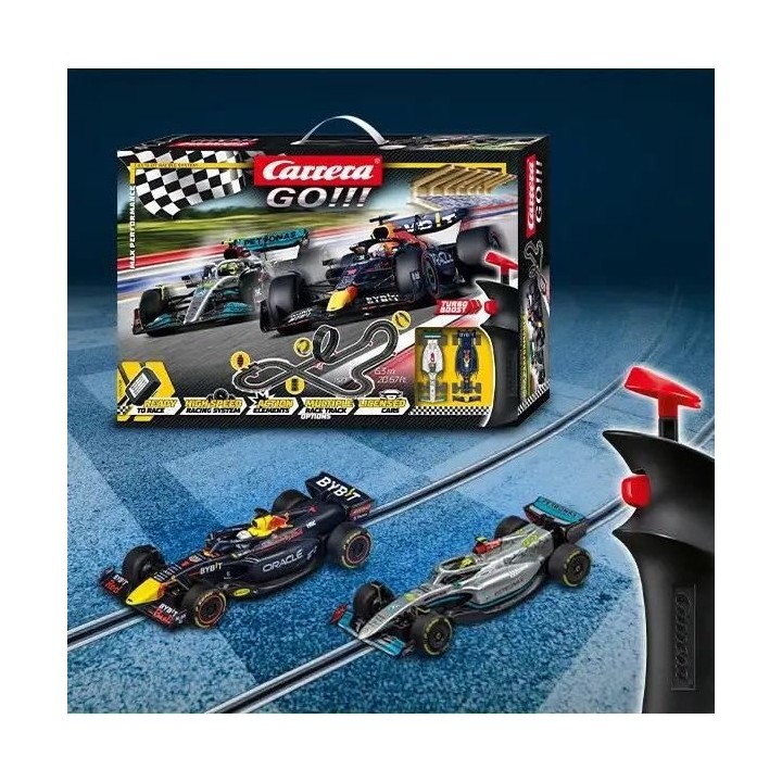 Circuit de course électrique CARRERA GO!!! Formule 1 Mercedes et Red