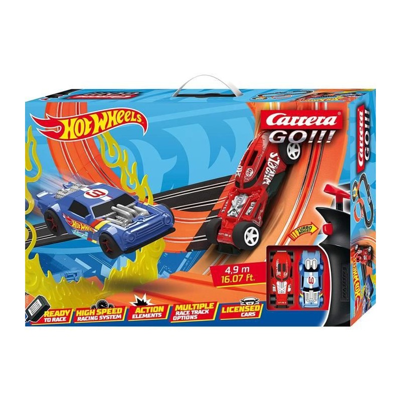 Circuit électrique Hot Wheels 4,9m - Carrera GO!!! 2 voitures, looping et tremplin