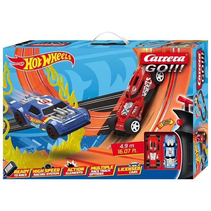 Circuit électrique Hot Wheels 4,9m - Carrera GO!!! 2 voitures, loopin