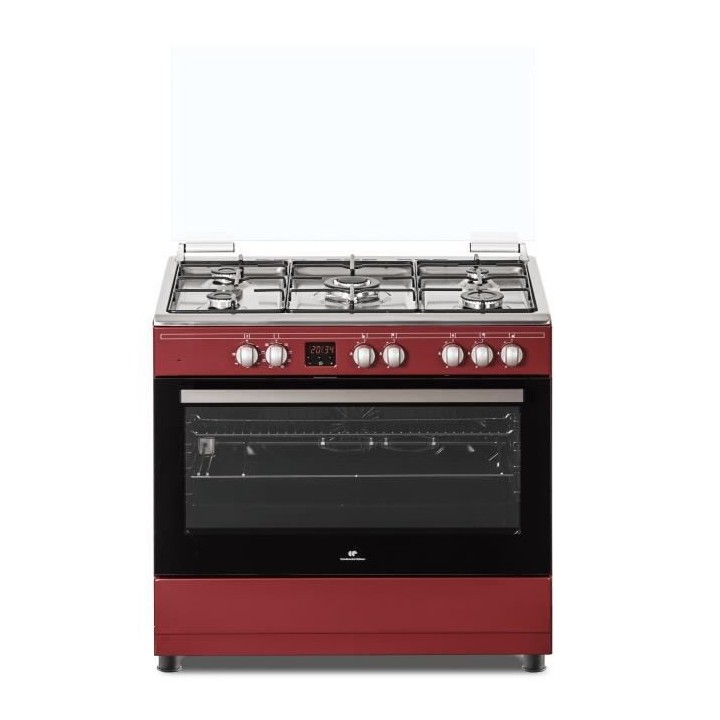 Cuisiniere piano gaz CONTINENTAL EDISON CECP9060BODX - 5 feux - Bordea