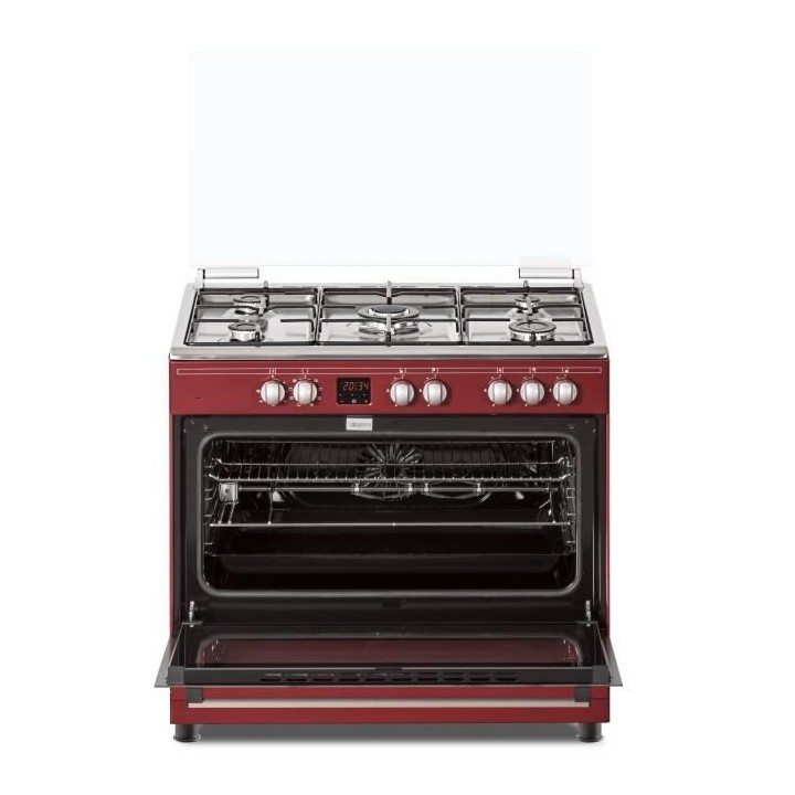 Cuisiniere piano gaz CONTINENTAL EDISON CECP9060BODX - 5 feux - Bordea