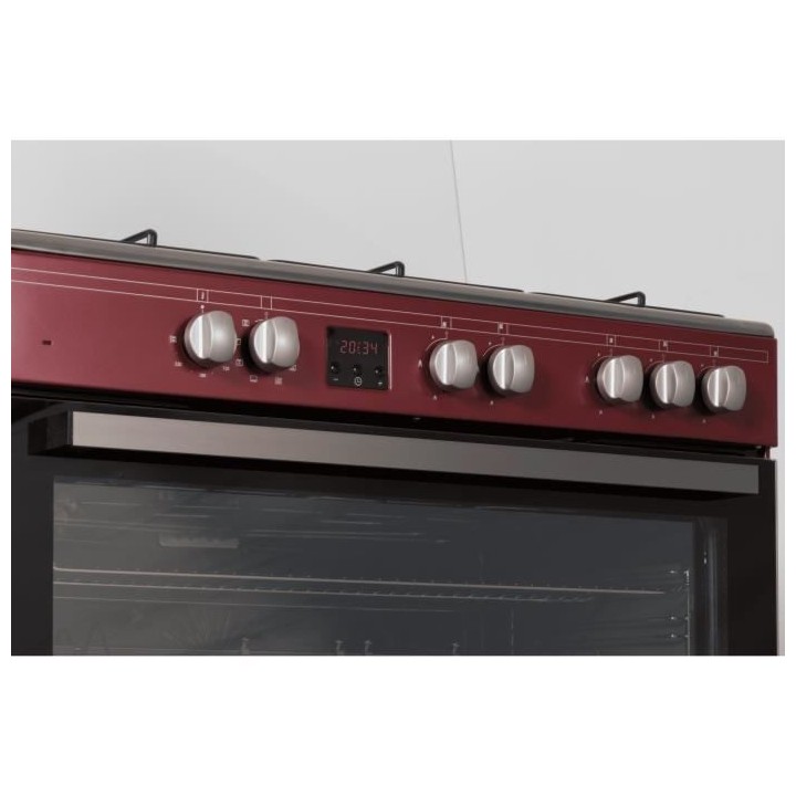 Cuisiniere piano gaz CONTINENTAL EDISON CECP9060BODX - 5 feux - Bordea