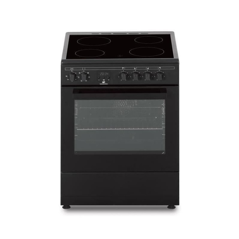 Cuisiniere vitrocéramique CONTINENTAL EDISON CECV60FCB - 4 feux - L58,8 xP61 xH83 cm - Noir