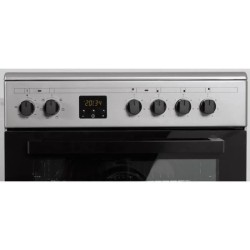 Cuisiniere vitrocéramique CONTINENTAL EDISON CECV60FCS - 4 feux - L58,8 xP61 xH83 cm - Silver