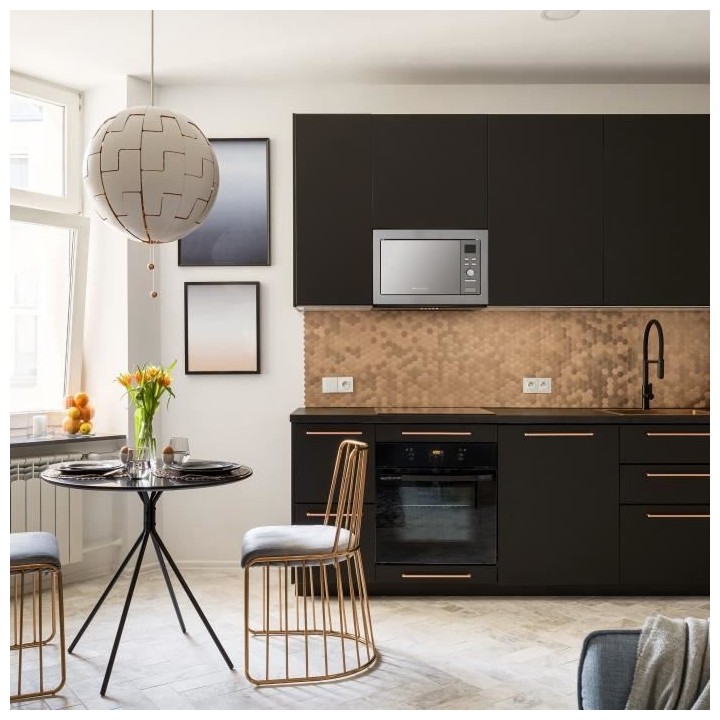 Micro-ondes grill encastrable CONTINENTAL EDISON CEMO25GE2 Silver L59,