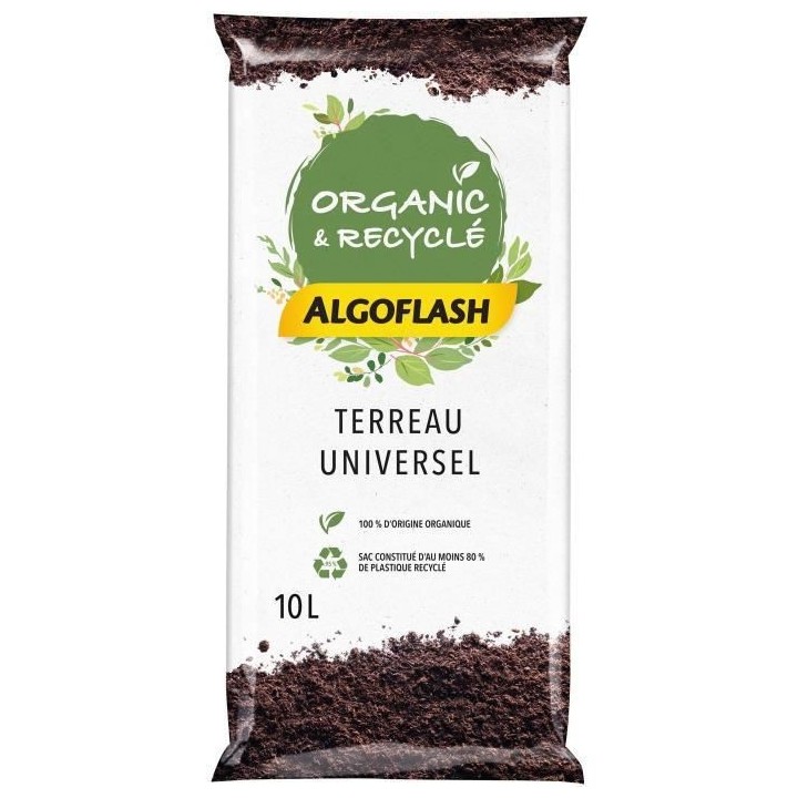 ALGOFLASH Terreau universel 100% organique - 10 L