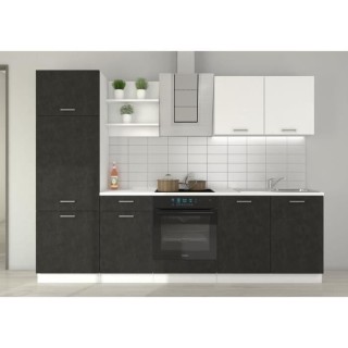 Cuisine complete PREGO - L 270 cm - Plan de travail 210 cm inclus - Gr
