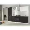 Cuisine complete PREGO - L 270 cm - Plan de travail 210 cm inclus - Gris Chromix