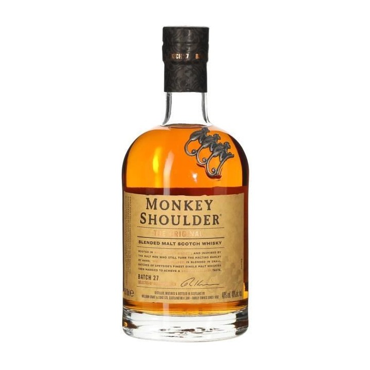 Monkey Shoulder - Blended malt whisky - Ecosse - 40,0% Vol. - 70 cl -