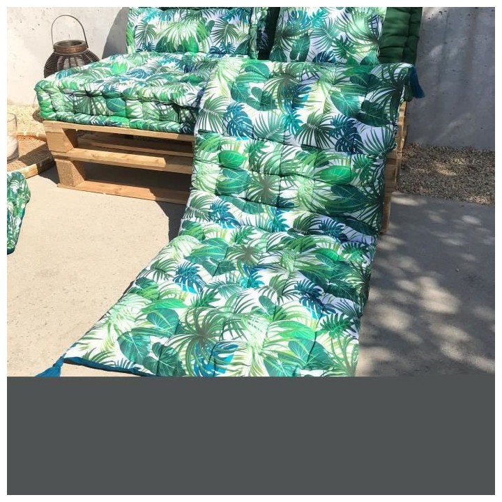 COTTON WOOD Matelas de sol souple - Coton imprimé deep jungle - 60 x