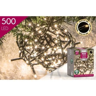 CP INTERNATIONAL Guirlande - 500 microled 3 mm blanc chaud - L.30 m fi