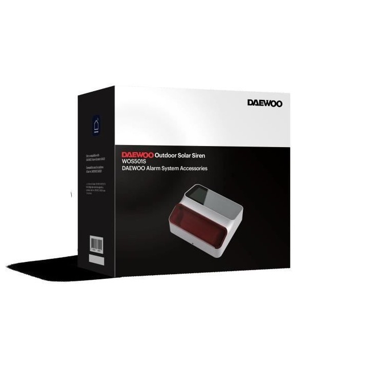 DAEWOO Sirene extérieure solaire WOS501S pour systeme d'alarme SA501S