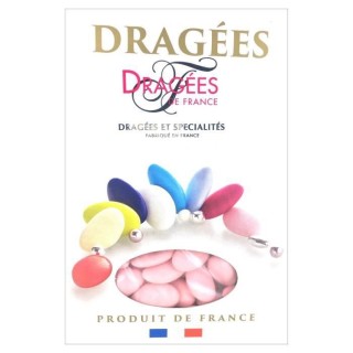 DRAGEES DE FRANCE Dragées Avola Trefles - Rose - 28% d'amande - 1 kg