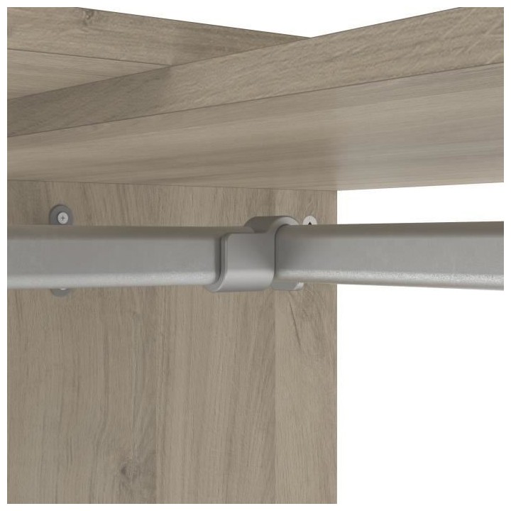 Kit dressing extensible d'angle SWING - Décor chene Kronberg et blanc