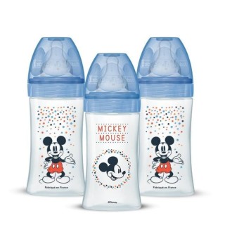 Lot de 3 Biberons DODIE Anti-Colique Initiation+ - Mickey - 270ml - 0-