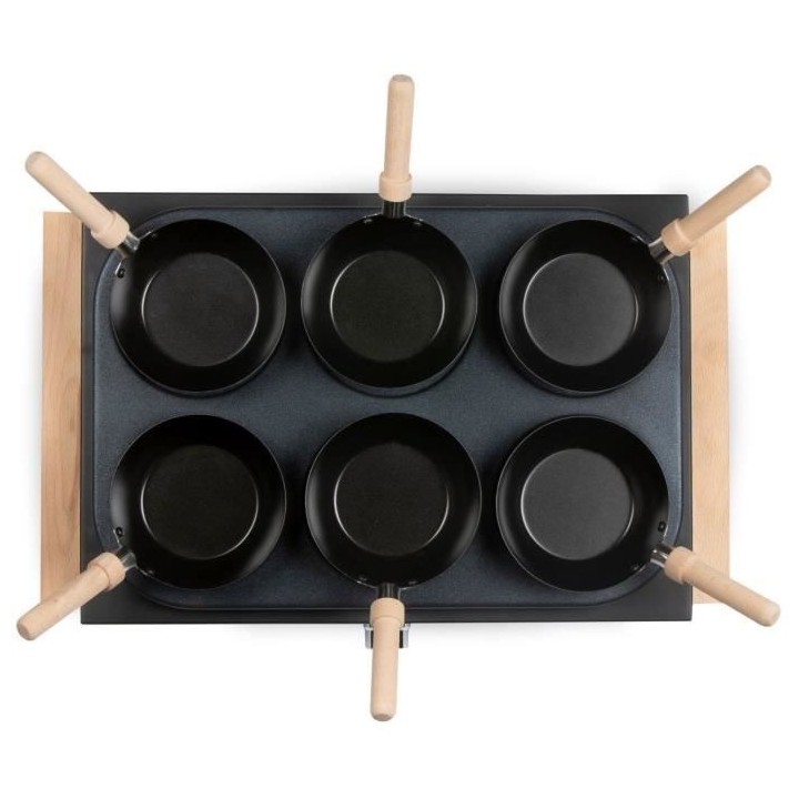 Wok et plaque de cuisson 6 crepes DOMO - Appareil 2 en 1 - 6 personnes