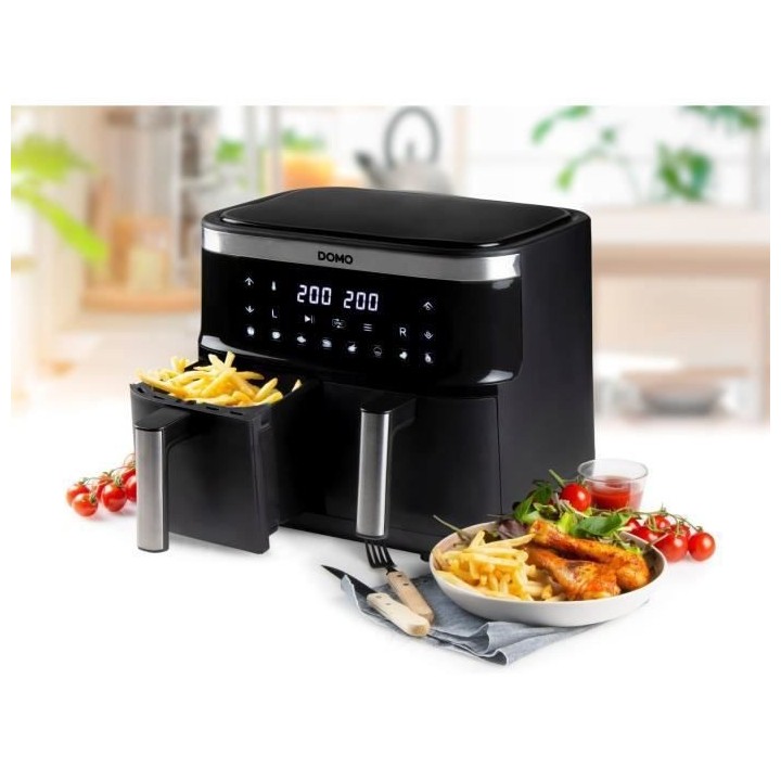 Friteuse a air chaud DOMO - DO537FR - 2 x 4 L - 85° a 200° - 8 progr