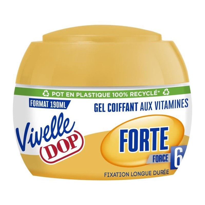 Gel Coiffant - DOP Vivelle DOP - Vitamines - Fixation Forte Force 6 - 190 ml