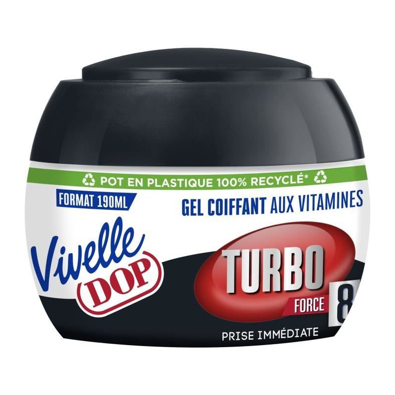 Gel Coiffant - DOP Vivelle DOP - Vitamines - Fixation Turbo Force 8 - 190 ml