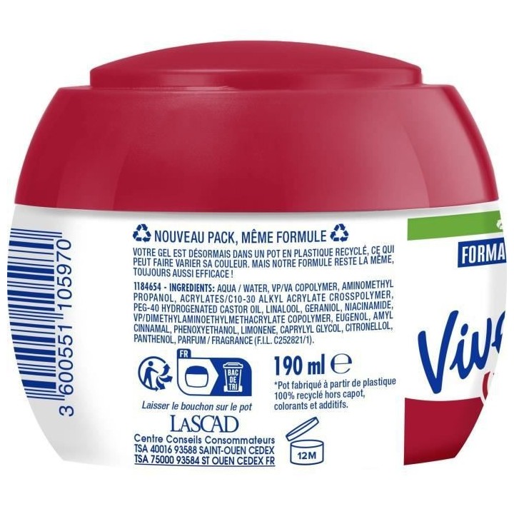 VIVELLE DOP Gel Coiffant Fixation Extreme Force 8 - 190 ml