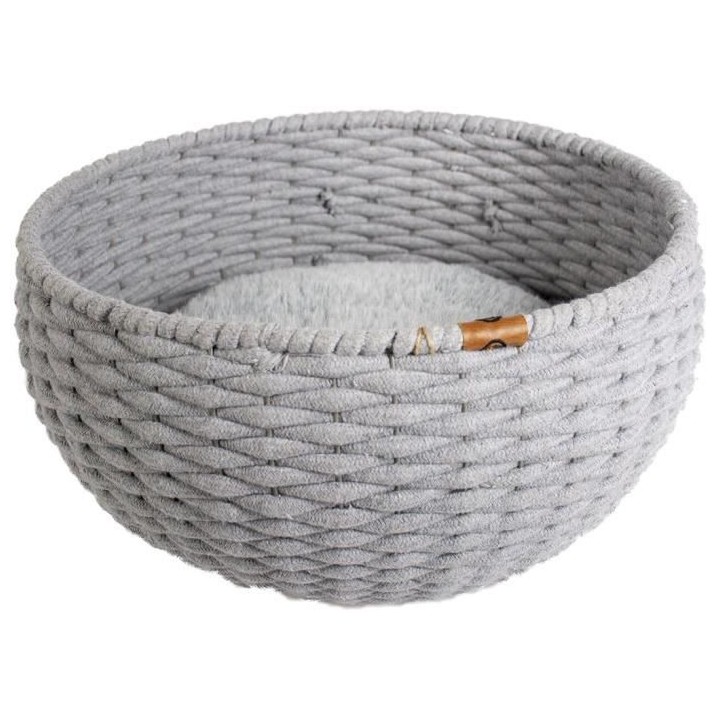 EUROPET BERNINA Panier Oyster ronde en corde coton Duvo+ - Gris - Pour
