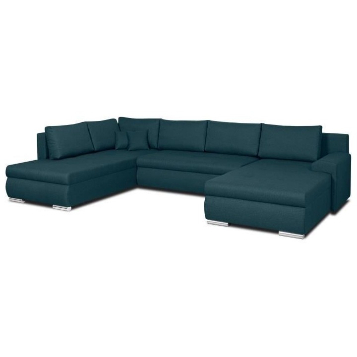 Canapé d'angle panoramique convertible -7 places - INDIAN - Tissu 100