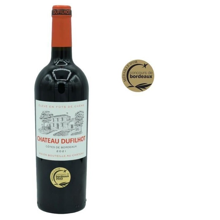Château Dufilhot 2021 Côtes de Bordeaux - Vin rouge de Bordeaux