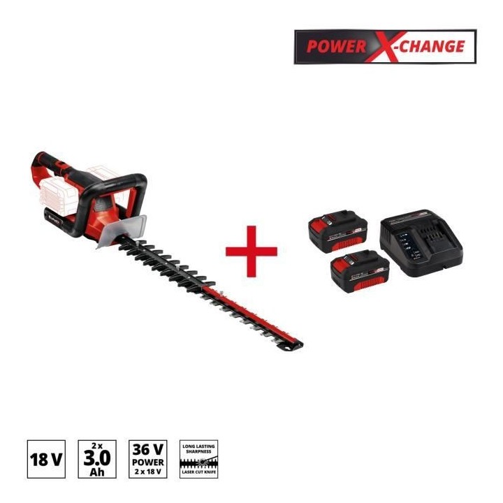 Taille-Haies GE-CH 36/65 Li + Starter Kit 2x3,0Ah - Power X-Change