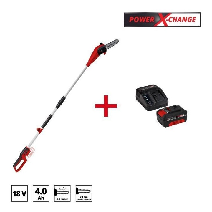 Ebrancheur Telescopique GC- LC 18/20 Li T + Starter Kit 4,0Ah - Power