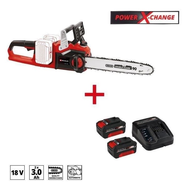 Tronçonneuse GE-LC 36/35 Li + Starter Kit 2x3,0Ah - Power X-Change