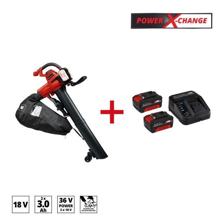 Aspirateur Souffleur GE-LC 36/35 Li + Starter Kit 2x3,0Ah - Power X-Ch