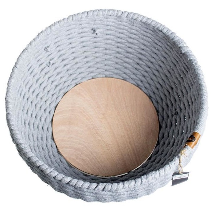 EUROPET BERNINA Panier Oyster ronde en corde coton Duvo+ - Gris - Pour