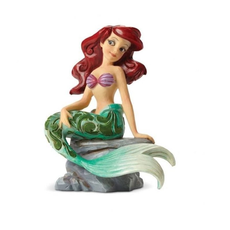 Figurine Disney - ENESCO - La Petite Sirene : Ariel Assise sur un Rocher