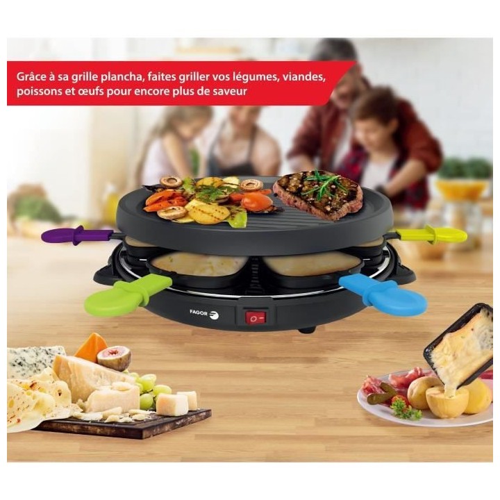 FAGOR - Raclette FG830 6 personnes, Fonction grill