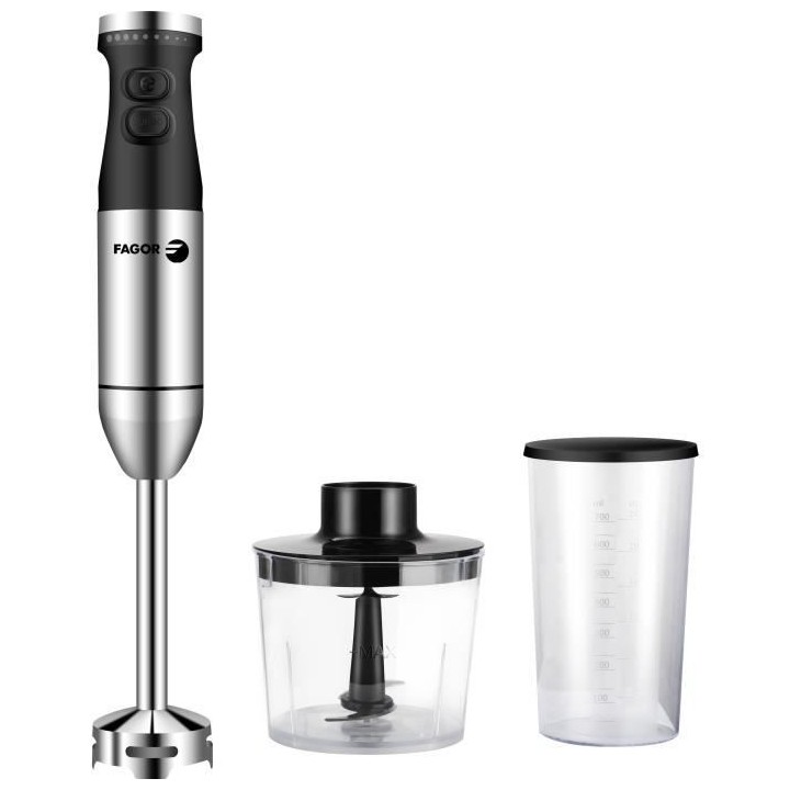 FAGOR FG531 Set Mixeur plongeant - 800W - Lame en acier - 5 vitesses +