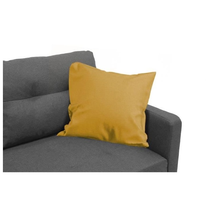 Canapé d'angle convertible réversible 4 places FALSLEV - Tissu gris