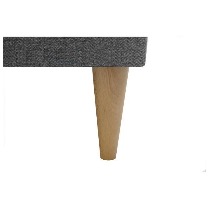 Canapé d'angle fixe réversible FALSLEV - Tissu gris + 2 coussins jau