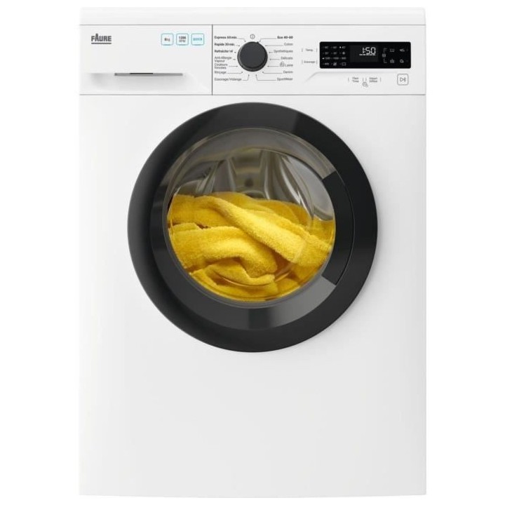 Lave-linge hublot FAURE FWF84205HP - 8 kg - Moteur standard - 1200 trs