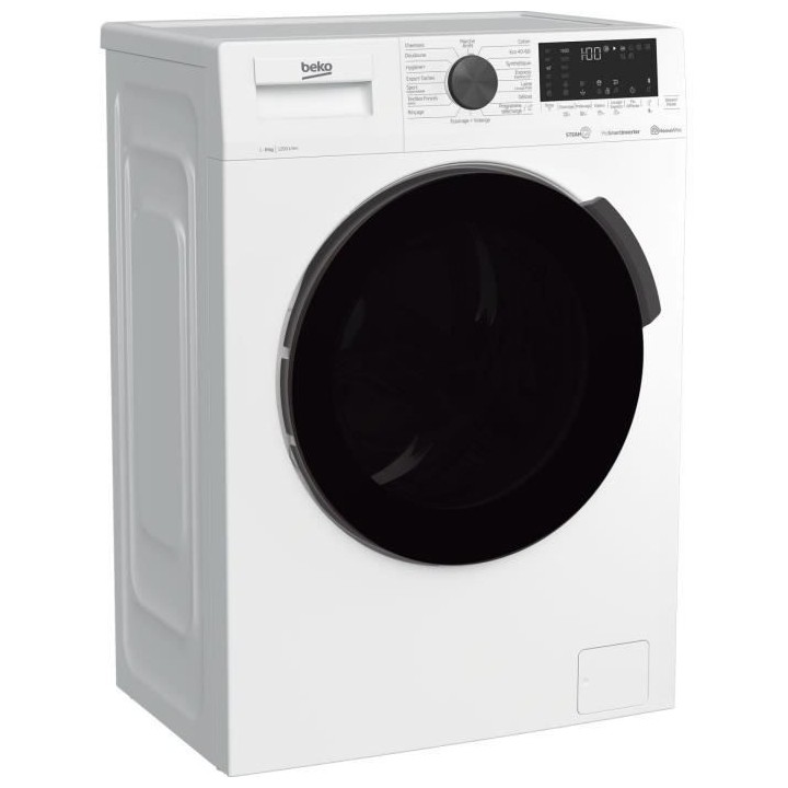 Lave-linge hublot BEKO WUE8626XBWST - 8 kg - Induction - L60cm - 1200