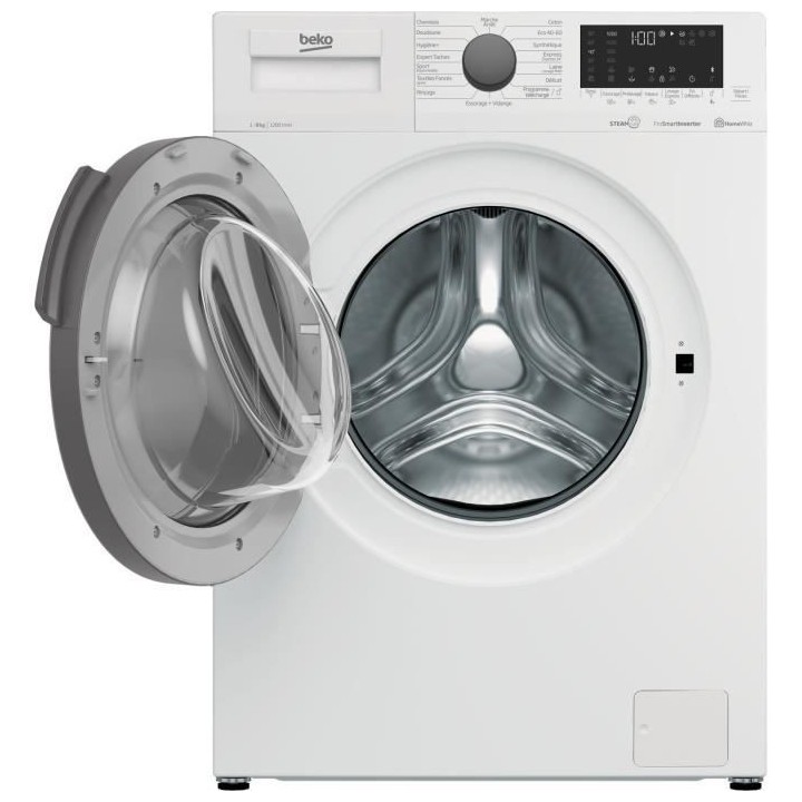 Lave-linge hublot BEKO WUE8626XBWST - 8 kg - Induction - L60cm - 1200