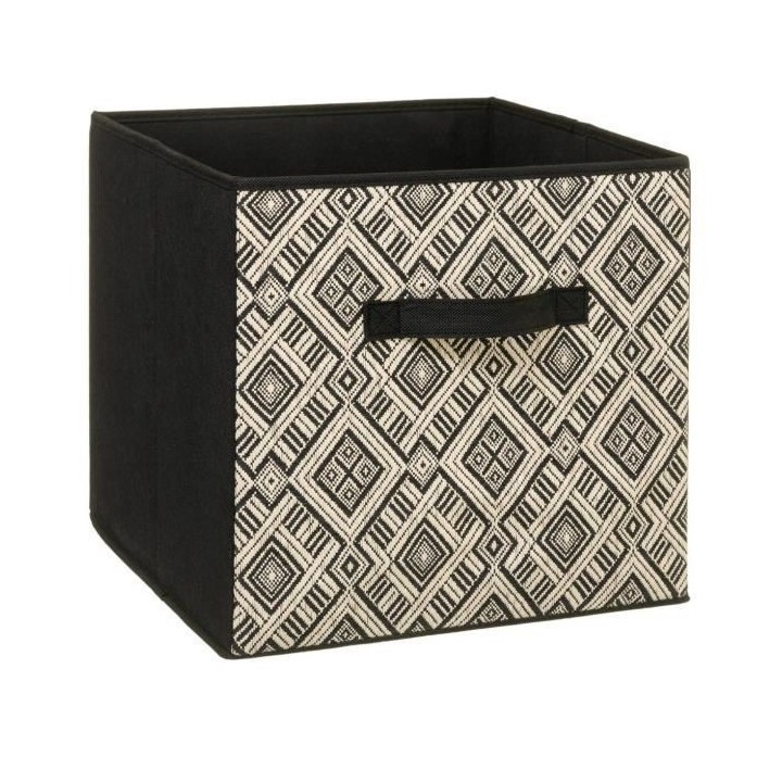 Boîte de rangement/tiroir pour meuble en tissu 31x31 cm - Ethnique