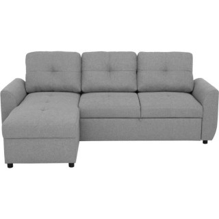 Canapé d'angle convertible réversible 4 places FOLK - Tissu gris - C