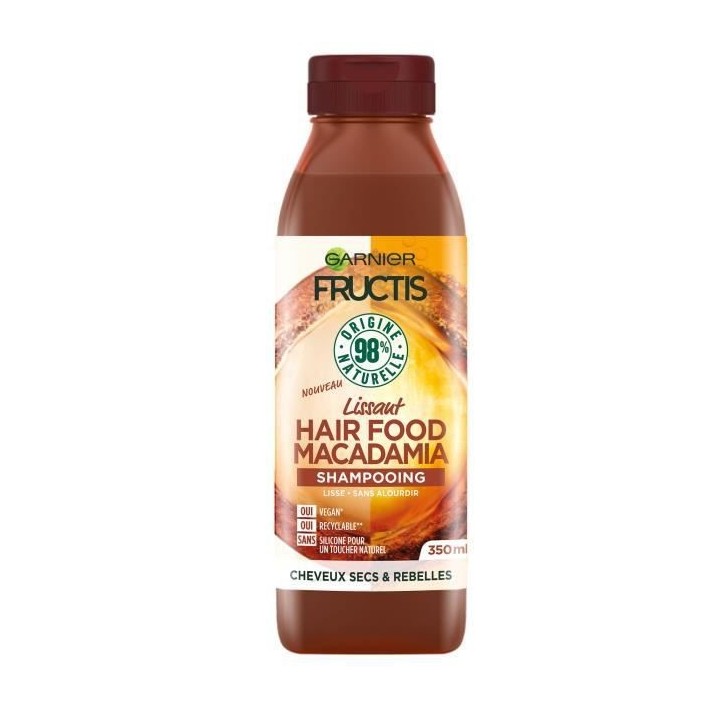 Shampooing Hair Food Fructis GARNIER Lissant macadamia - 350 ml