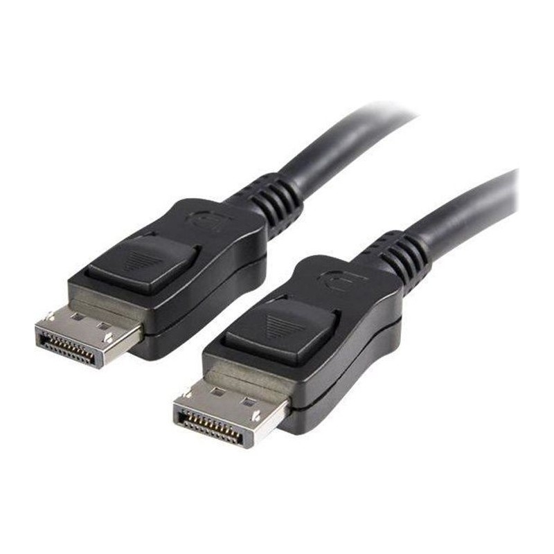 Câble certifié DisplayPort 1.2 de 2 m - 4K x 2K - Cordon DP 1.2 4K de 2 m avec verrouillage - M/M - DISPL2M