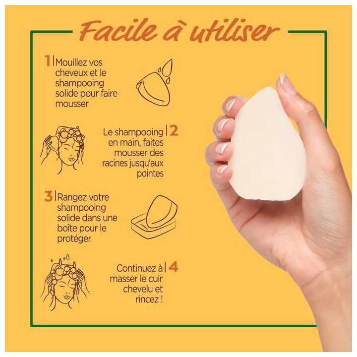 Shampooing Solide Reconstituant Ultra Doux GARNIER - Miel - 60 g