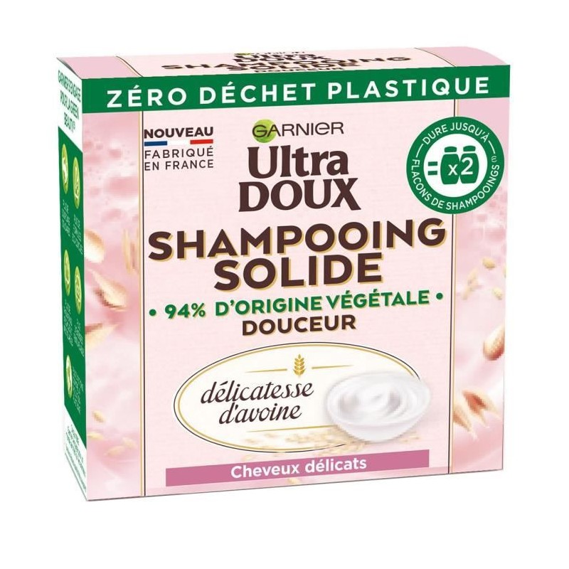 Shampooing Solide Douceur Délicatesse d'Avoine Ultra Doux GARNIER - 60 g