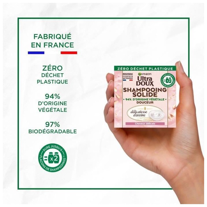 Shampooing Solide Douceur Délicatesse d'Avoine Ultra Doux GARNIER - 6