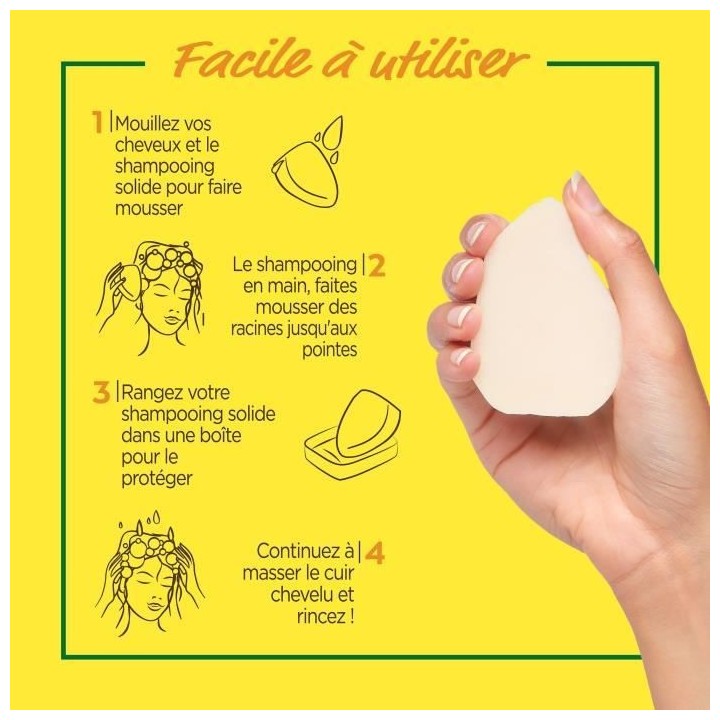 Shampooing Solide Illuminant Ultra Doux GARNIER Camomille - 60 g