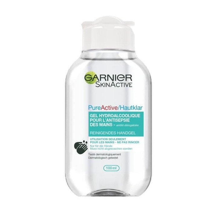 Gel hydroalcoolique Pure Active GARNIER - 100 ml
